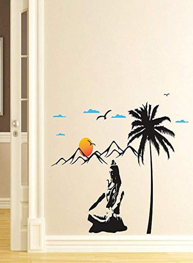 Techgifti ملصق حائط جميل لشيفا على جبل كيلاش من Techgifti™ (فينيل PVC، 150 سم × 110 سم) - Image 2