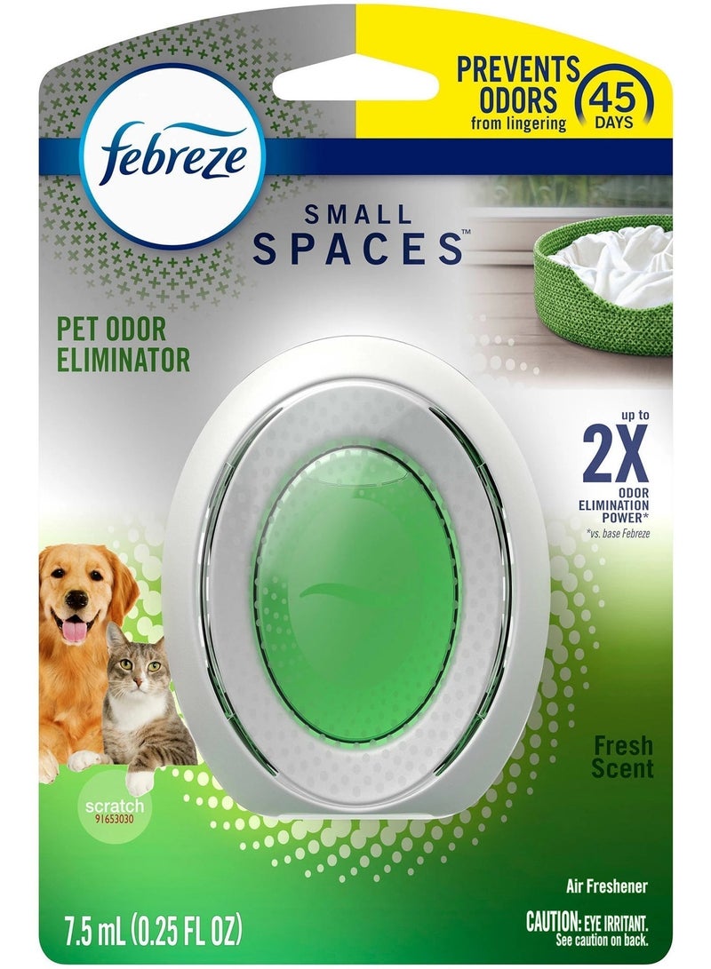 Febreze Small Spaces Pet Odor Eliminator Air Freshener, Fresh Scent, 7.5 ml / 0.25 fl oz, Long-Lasting Odor Prevention for Small Rooms Up to 45 Days - Image 1