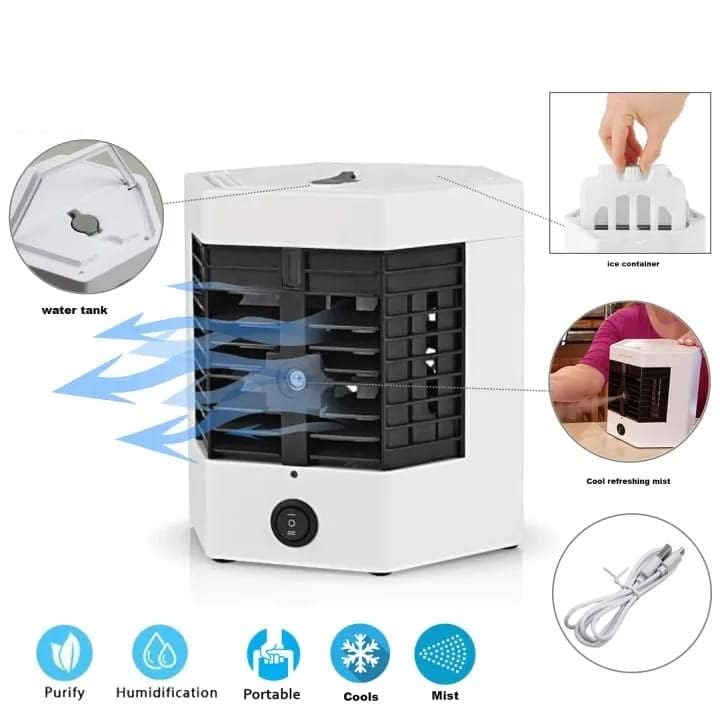Finphoon Arctic Ultra Air Cooler Mini 3in1 Personal Air Conditioner with Adjustable Airflow USB Power EnergySaving Design Water Tank for Instant Cooling  - Image 4