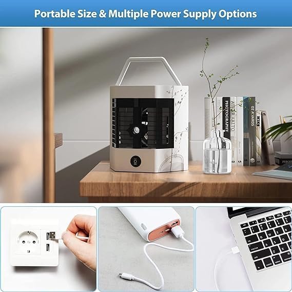 Finphoon Arctic Ultra Air Cooler Mini 3in1 Personal Air Conditioner with Adjustable Airflow USB Power EnergySaving Design Water Tank for Instant Cooling  - Image 5