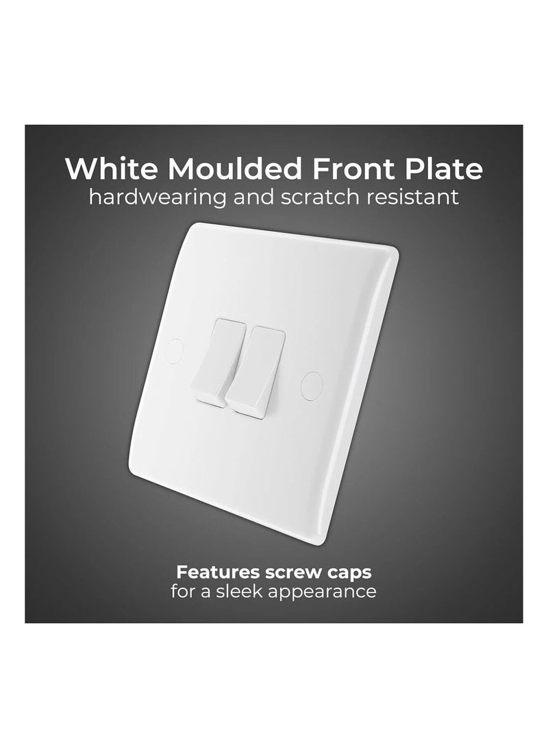 Litex Pack of 2 2 Gang 2-Way Wall Switch | Elegant & Durable Switch for Home and Office Use - Image 2