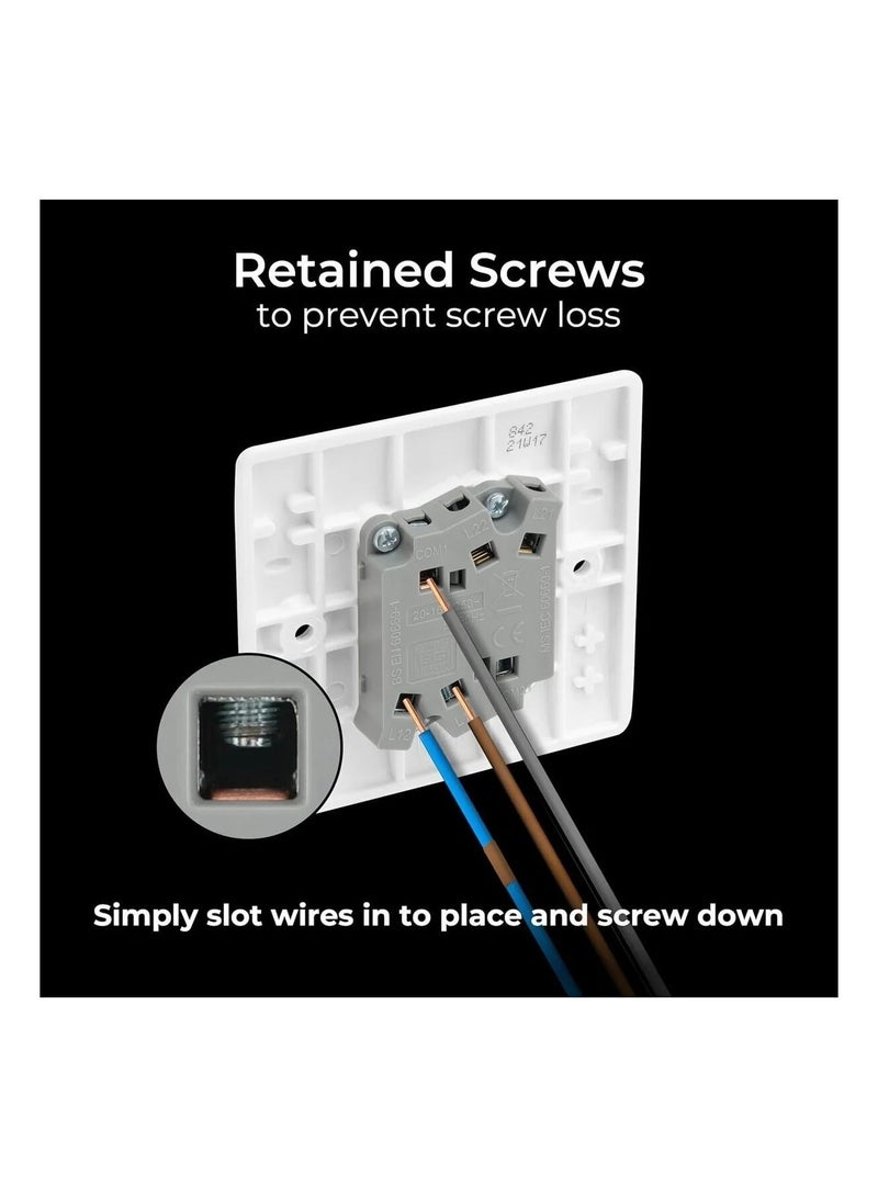 Litex Pack of 2 2 Gang 2-Way Wall Switch | Elegant & Durable Switch for Home and Office Use - Image 4