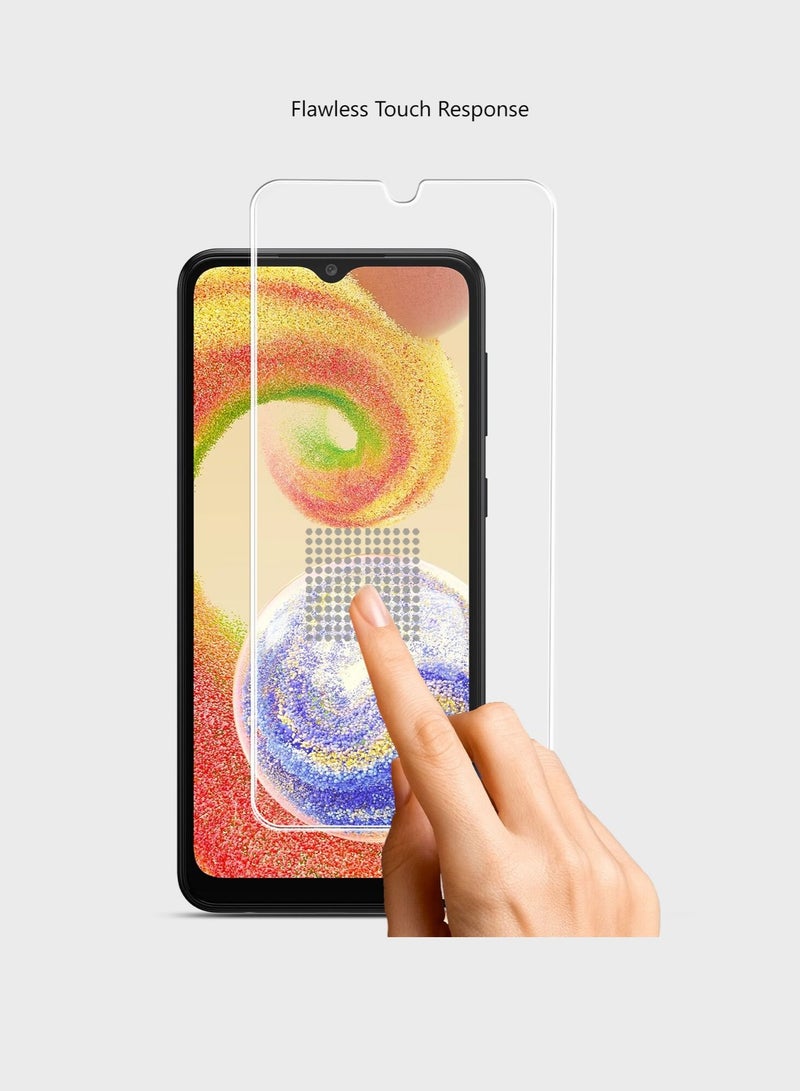 Techie حماية شاشة زجاجية مقساة عالية الدقة 2 قطع لجهاز سامسونج جالاكسي A04 مانعة للانعكاس مانعة للفقاعات صلابة 9H سمك 0.2 مم حواف مدورة تركيب سهل - Image 5