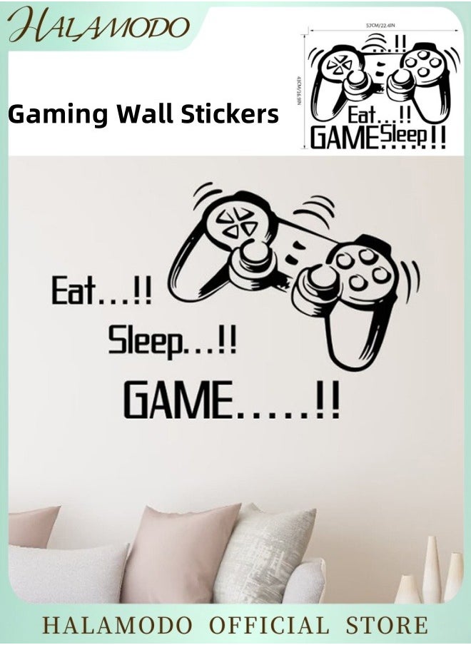 Wall Sticker Gaming Wall Stickers Made of Mural Vinyl Material Eat Sleep Game Joystick Pattern Wall Decal for Bedroom Playroom Living Room Decoration Great Choice for Renewing Your Place - pzsku/ZE15CA33DE802A741BF8DZ/45/_/1730087844/0f55a893-809b-4157-813c-9dfd1ba4987d