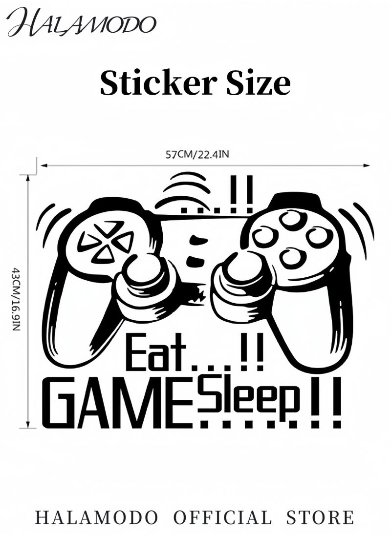 Wall Sticker Gaming Wall Stickers Made of Mural Vinyl Material Eat Sleep Game Joystick Pattern Wall Decal for Bedroom Playroom Living Room Decoration Great Choice for Renewing Your Place - pzsku/ZE15CA33DE802A741BF8DZ/45/_/1731382007/93807820-12d2-40c1-aec5-702fff38f77d