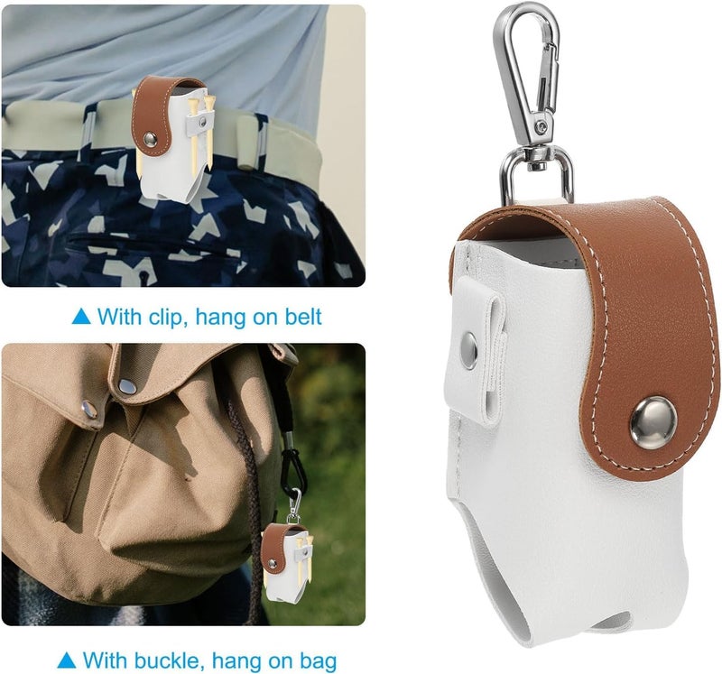 TOPPROSPER Golf Ball Waist Bag, Carry Pouch With Tee Holder, Buckle, Clip for Women Men Belt (Brown) - Image 3