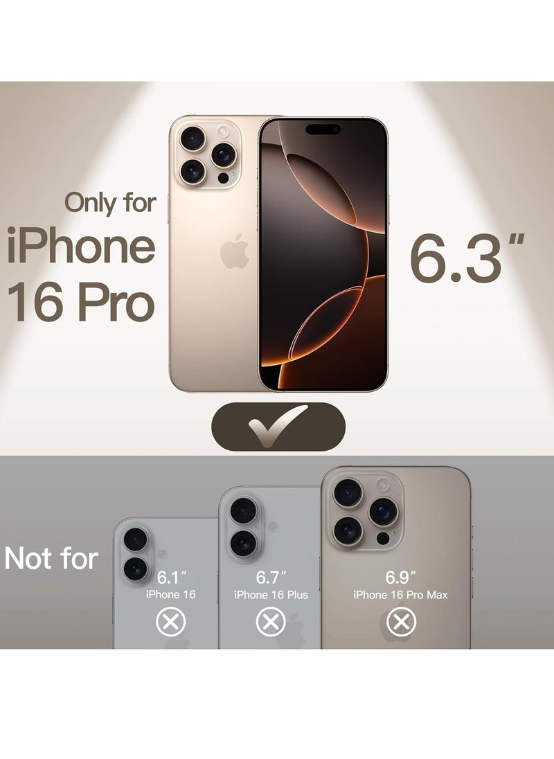 Raxoom حافظة فائقة النحافة بسماكة 0.35 مم لجهاز آيفون 16 برو (6.3 بوصة) - تشطيب غير لامع خفيف الوزن، حماية كاملة لعدسة الكاميرا، غلاف صلب بسيط (تيتانيوم صحراوي) - Image 2