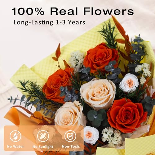 Vrioca Flowers for Delivery Preserved Flowers Bouquets Birthday Gifts for Women Mom - Image 3
