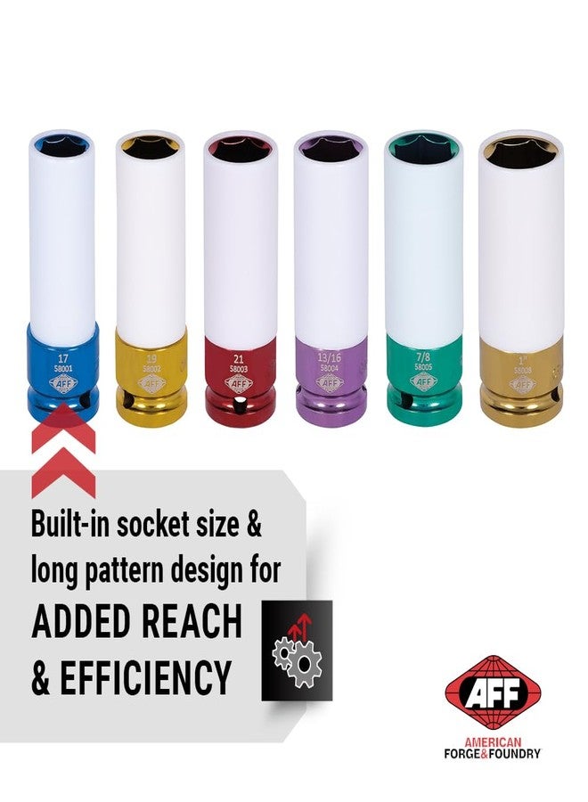 AFF طقم مقابس صدمات عجلة AFF Mag، 1/2 بوصة، 7 قطع، 58007 - Image 5