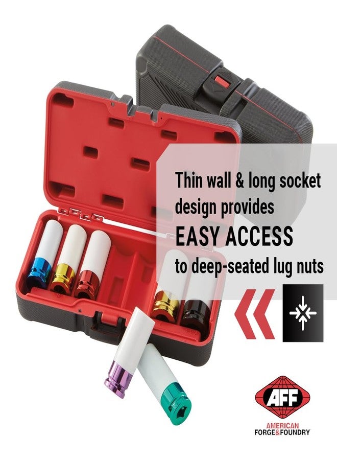AFF طقم مقابس صدمات عجلة AFF Mag، 1/2 بوصة، 7 قطع، 58007 - Image 4