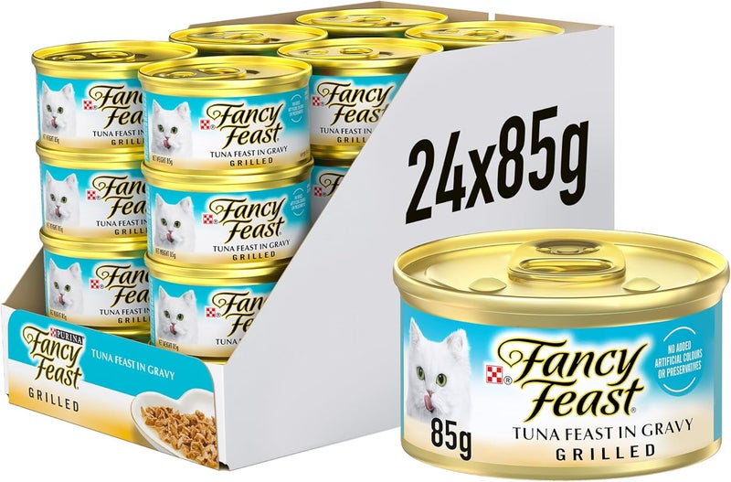 Fancy Feast Purina Fancy Feast Grilled Tuna Wet Cat Food 85g (Pack of 24) - Image 1