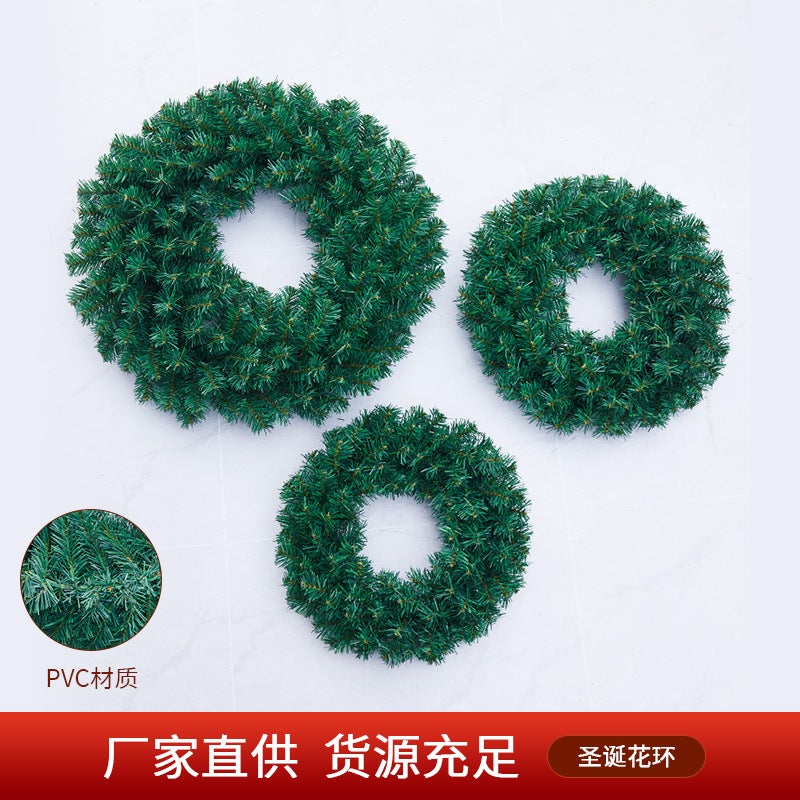 Explosions Christmas Wreath Rattan 40/50/60Cm Christmas Decorative Wreath Ornaments Scene Layout - Image 2