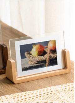 INSENSE 6-inch horizontal solid wood acrylic photo frame  - Image 1