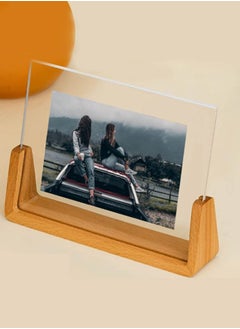 INSENSE 6-inch horizontal solid wood acrylic photo frame  - Image 2
