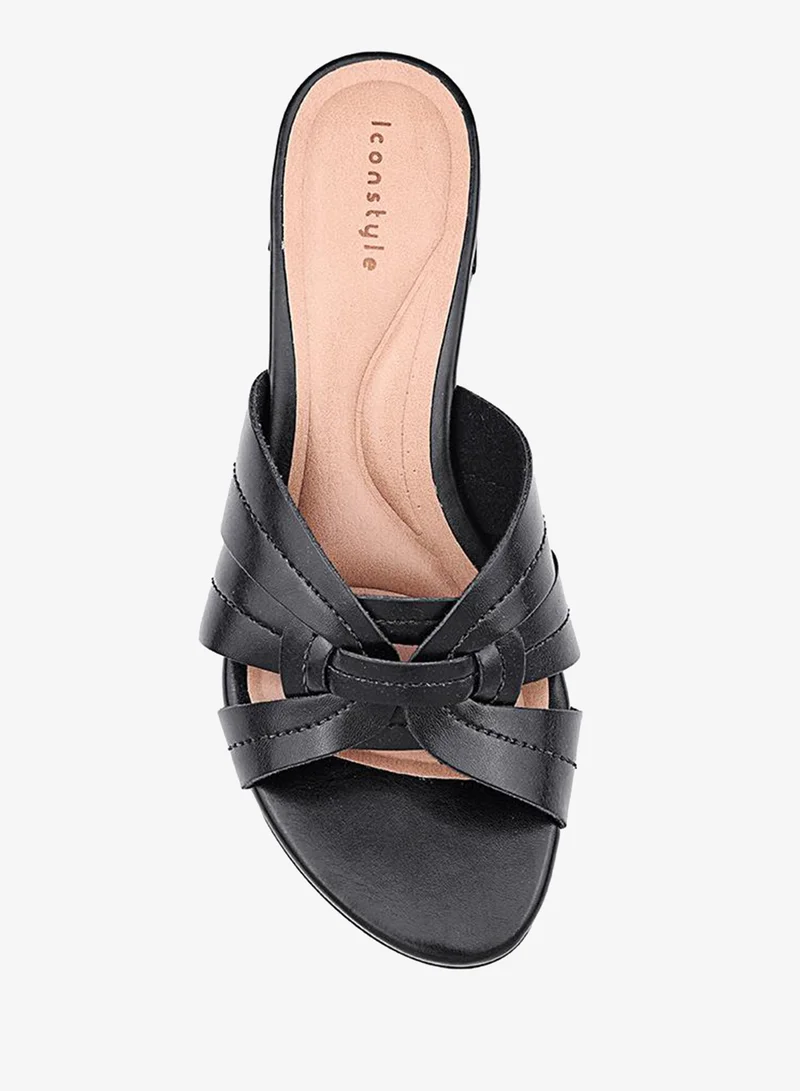 Iconstyle Black Women's Classic Heeled Slipper for Women | Best Price UAE