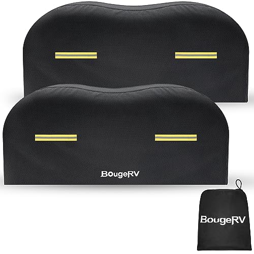 BougeRV RV Tire Covers, Dual Axle Wheel Cover (2 Packs) Fits 27"-30" Diameter Tires, Black Waterproof Anti-UV Tire Covers RV Accessories for RV/Trailer/Truck - Image 1