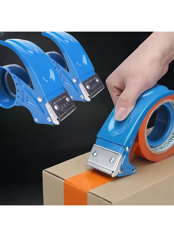 Blue Heavy Duty Metal Tape Cutter Ergonomic Adhesive Gun for Packaging Office Home - Image 2
