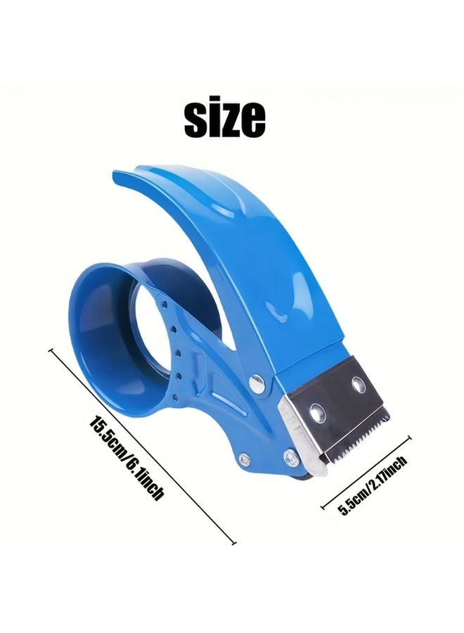 Blue Heavy Duty Metal Tape Cutter Ergonomic Adhesive Gun for Packaging Office Home - Image 3