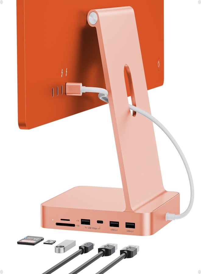 PULWTOP USB C HUB for iMac 24 inch 2021, 7 in 1 USB Hub Adapter iMac Accessories with USB C 10Gbps 3*USB A SD/TF Card Reader, Docking Station Support Expand M.2 NVMe SSD (Not Included) - Image 1