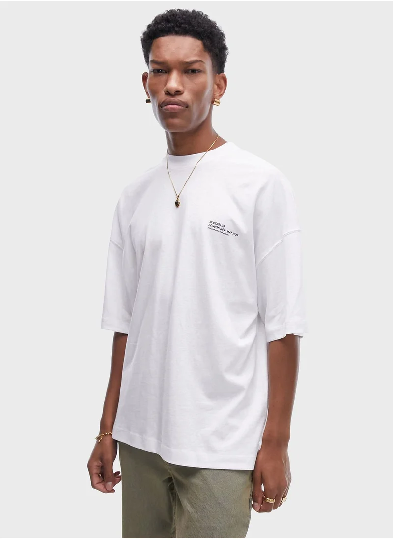 TOPMAN Graphic Oversized Crew Neck T-Shirt