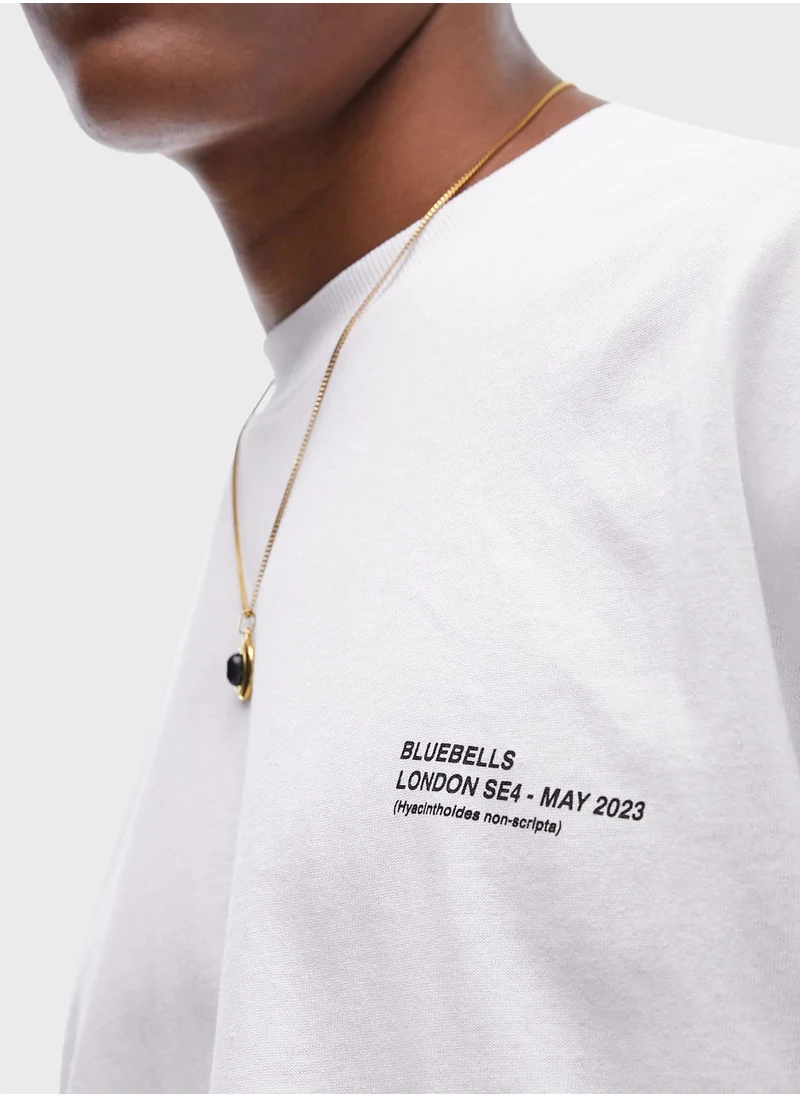 TOPMAN Graphic Oversized Crew Neck T-Shirt