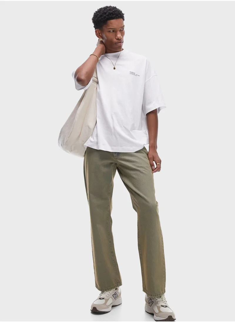 TOPMAN Graphic Oversized Crew Neck T-Shirt