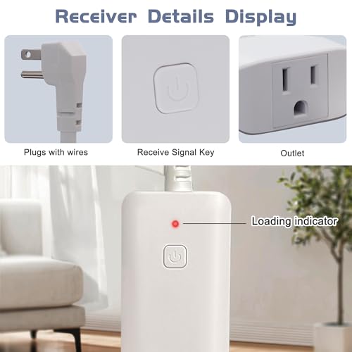 DIGITEN Wireless Thermostat Outlet Temperature Controlled Outlet with Power Cord for Heating and Cooling, Remote Control Plug in Thermostat 1800w for Space Heater, Fan, AC - Image 3