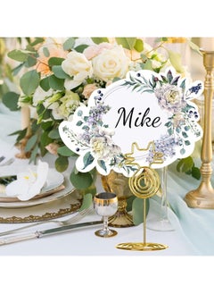 Generic 20Pcs Place Card Holders, Table Number Holders, Wedding Name Stand Display Table Number Holder Photo Place Holder Sign Food Cards Stand for Party Restaurants Cafe Desk (Gold)  - Image 3