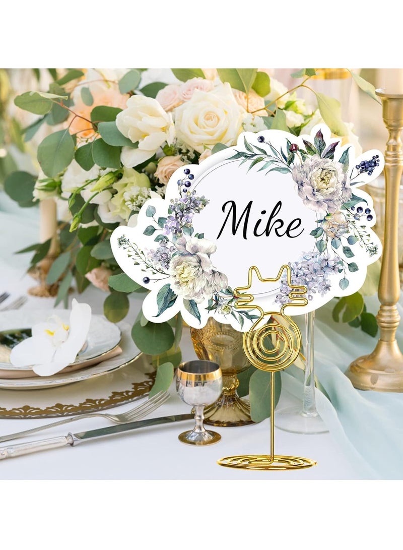 20Pcs Place Card Holders, Table Number Holders, Wedding Name Stand Display Table Number Holder Photo Place Holder Sign Food Cards Stand for Party Restaurants Cafe Desk (Gold)  - Image 3