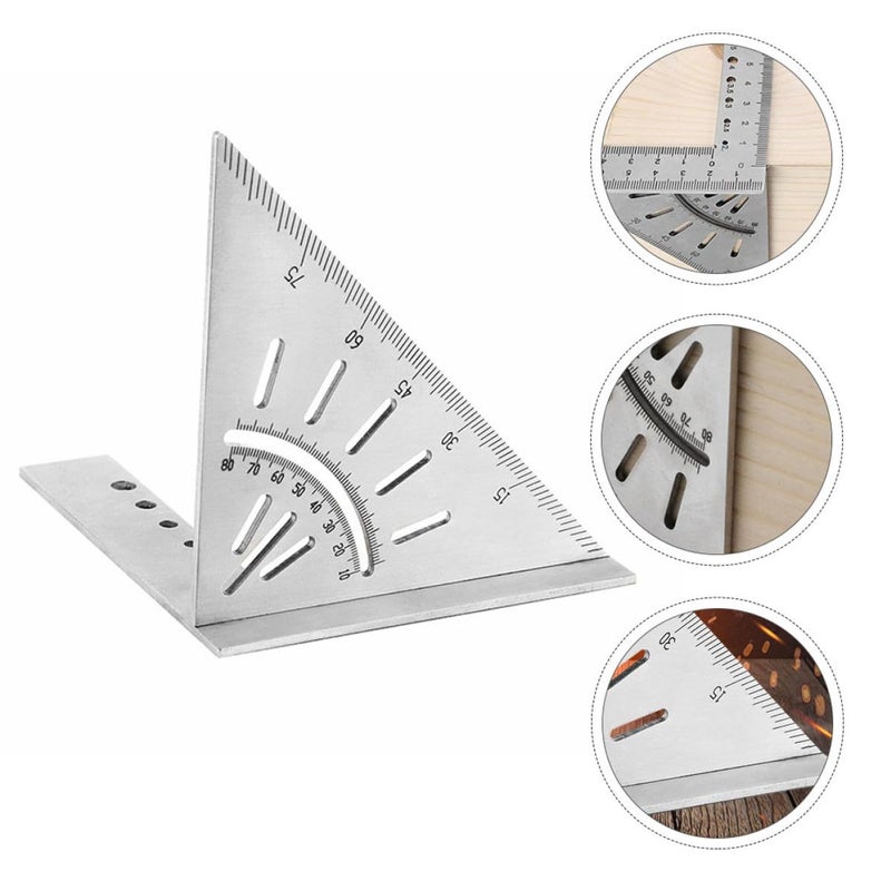 Stainless Steel Woodworking Ruler Angle Stops Precision Measuring Gauge Tool - Image 4