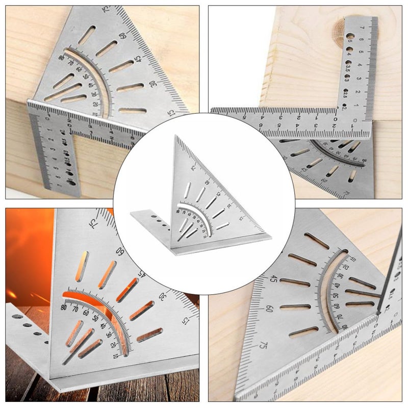 Stainless Steel Woodworking Ruler Angle Stops Precision Measuring Gauge Tool - Image 5
