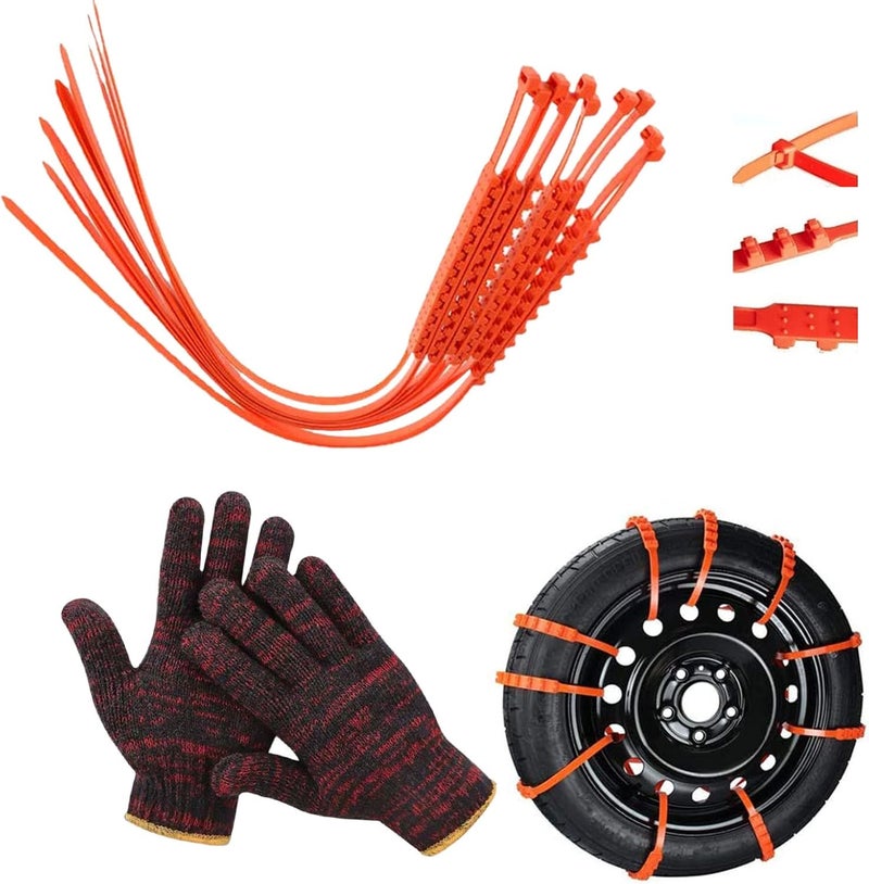 comfrt Reusable Anti Snow Chains of Car - Portable Snow Tire Chain for Pickup Trucks & SUV - Emergency Snow Plastic Non-Slip Cable Tie - Snow Mud Chains for Winter Driving & Muddy Road (A) - Image 1