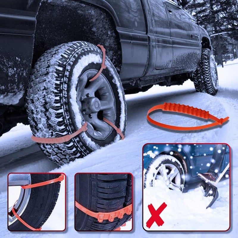 comfrt Reusable Anti Snow Chains of Car - Portable Snow Tire Chain for Pickup Trucks & SUV - Emergency Snow Plastic Non-Slip Cable Tie - Snow Mud Chains for Winter Driving & Muddy Road (A) - Image 3