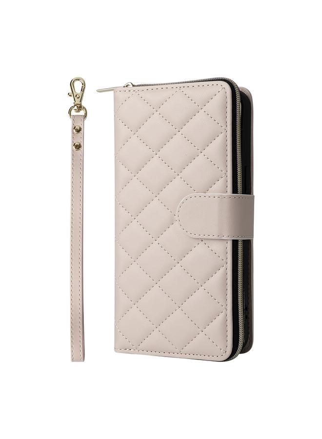 اس-توب جراب هاتف iPhone 16 Pro Crossbody بسحاب معيني الشكل ومشبك جلدي مع حبل تعليق - Image 2