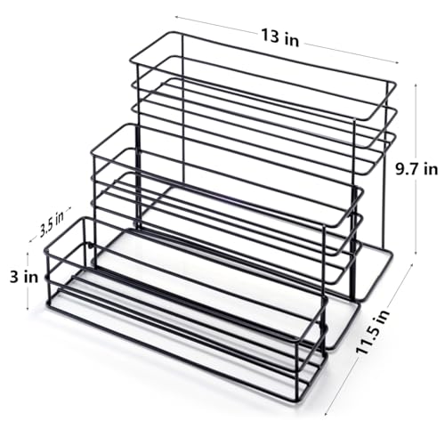 kimilus 12 Bottle Capacity Coffee Syrup Organizer 3 Tier Coffee Syrup Stand Shelf for Coffee Bar Kitchen Small Wine Rack for Bar Family Storage for Syrup Wine Dressing - Image 2