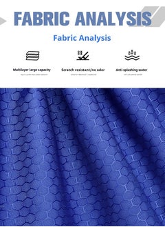 Generic Drawstring Backpack,Sports Canvas Bag,Waterproof Oxford Fabric Drawstring Bag,Swimming Bag,Basketball Bag,Soccer Bag,Zipper 36*44cm(Blue)  - Image 4