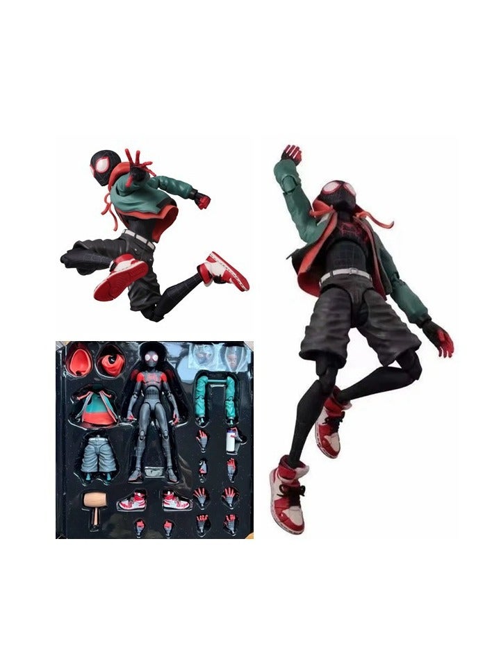 Marvel Vertical and Horizontal Parallel Universe Miles Spider-Man Super Movable Figure Toy Thousand Value Practice Doll Model Gift (13cm) - Image 2