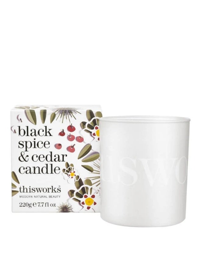Black Spice & Cedar Candle 220g