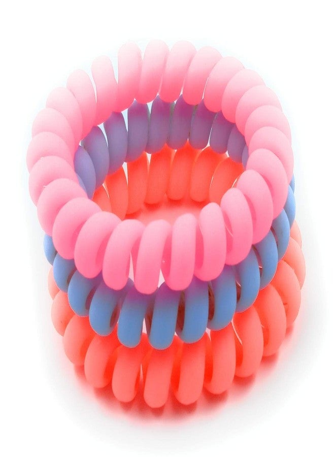 Fairytale Elegant Matte Colours Spiral Hair Rubber Band Ponytail Holder for Girls/Womens. Set of 3 Pcs. - Image 2