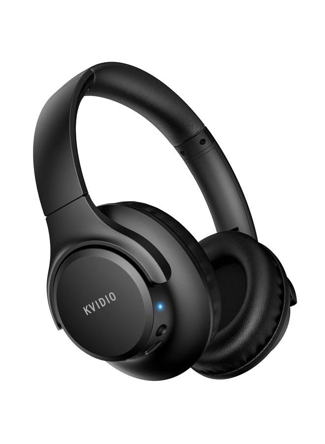 KVIDIO Bluetooth Headphones Over Ear, 65 Hours Playtime Wireless Headphones with Microphone, Foldable Lightweight Headset with Deep Bass, HiFi Stereo Sound for Travel Work Cellphone - Image 1