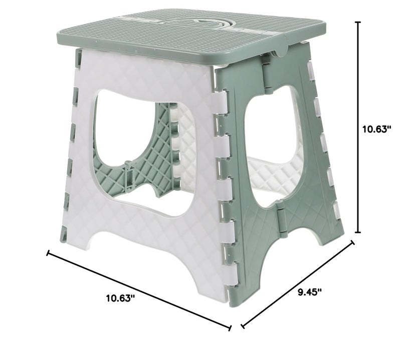 Portable Folding Stool Lightweight Plastic Chair For Outdoor Hiking Fishing Travel Green 30X27CM - Image 4