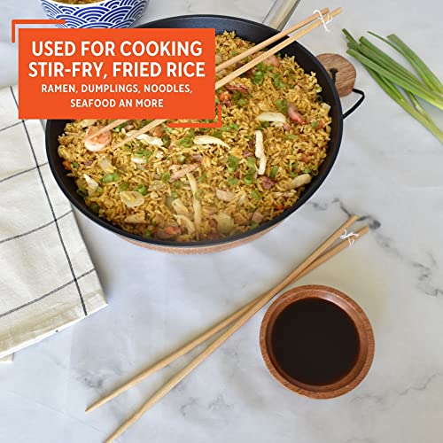 IMUSA 4 Pack 13.5" Bamboo Cooking Chopsticks,Brown - Image 5