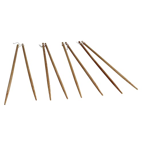 IMUSA 4 Pack 13.5" Bamboo Cooking Chopsticks,Brown - Image 1