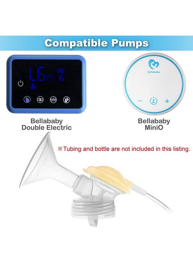 NENESUPPLY Pump Parts 19Mm Compatible With Bellababy Breastpump Baby Bella Baby Minio Double Breastpumps Replace Bellababy Pump Parts Detachable Flange Pump Accessorues Include Valve Membrane  - Image 3