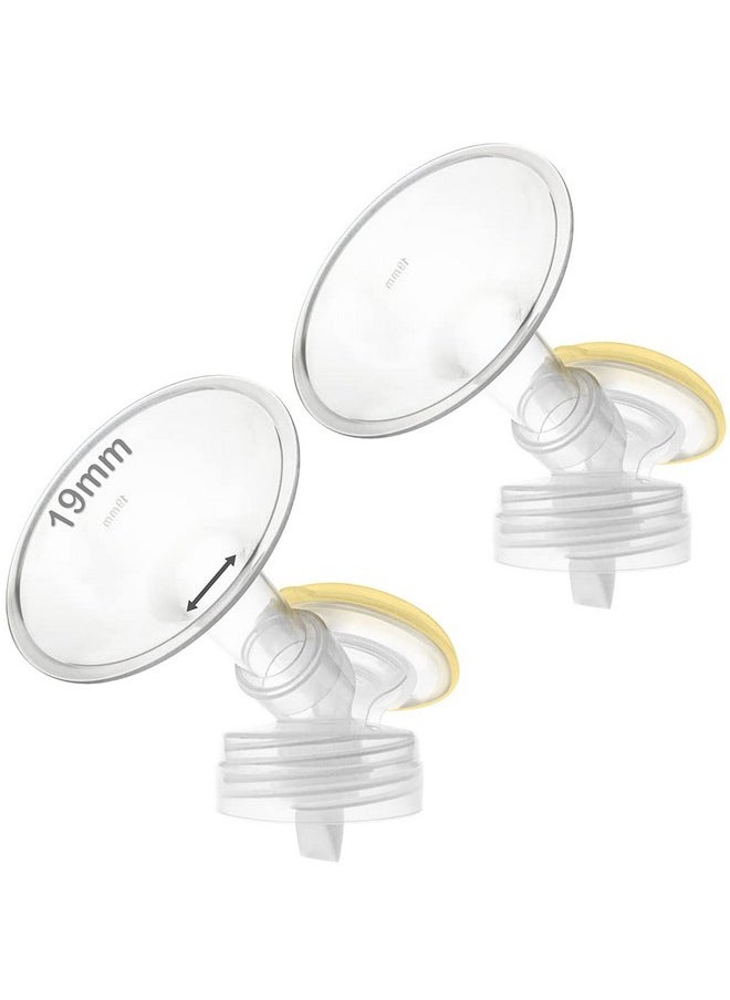 NENESUPPLY Pump Parts 19Mm Compatible With Bellababy Breastpump Baby Bella Baby Minio Double Breastpumps Replace Bellababy Pump Parts Detachable Flange Pump Accessorues Include Valve Membrane  - Image 1