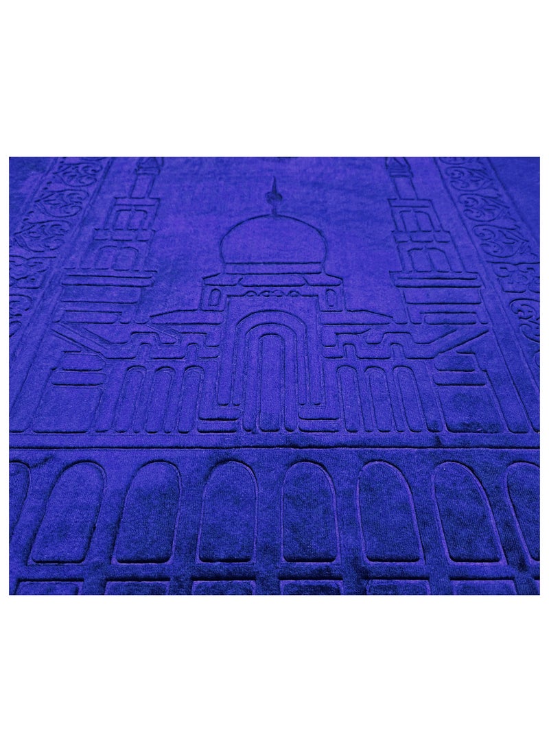 فابينني سجادة صلاة علوية من المخمل مانعة للانزلاق أزرق 80x120 سم  - Image 5