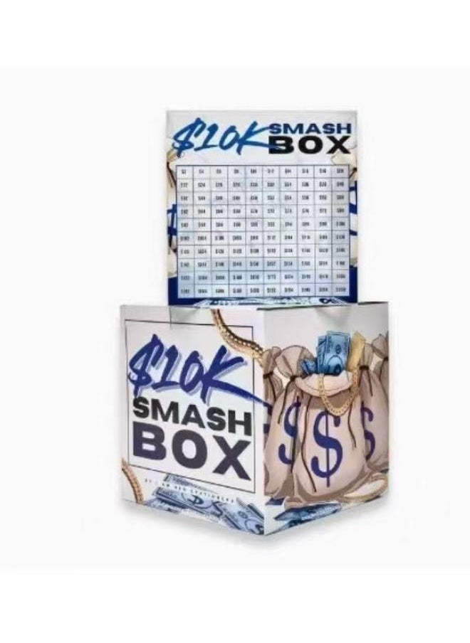 Generic Product Budget Planners $10k Cash Savings Box Budget Planning Piggy Bank-Color:Blue  - Image 1