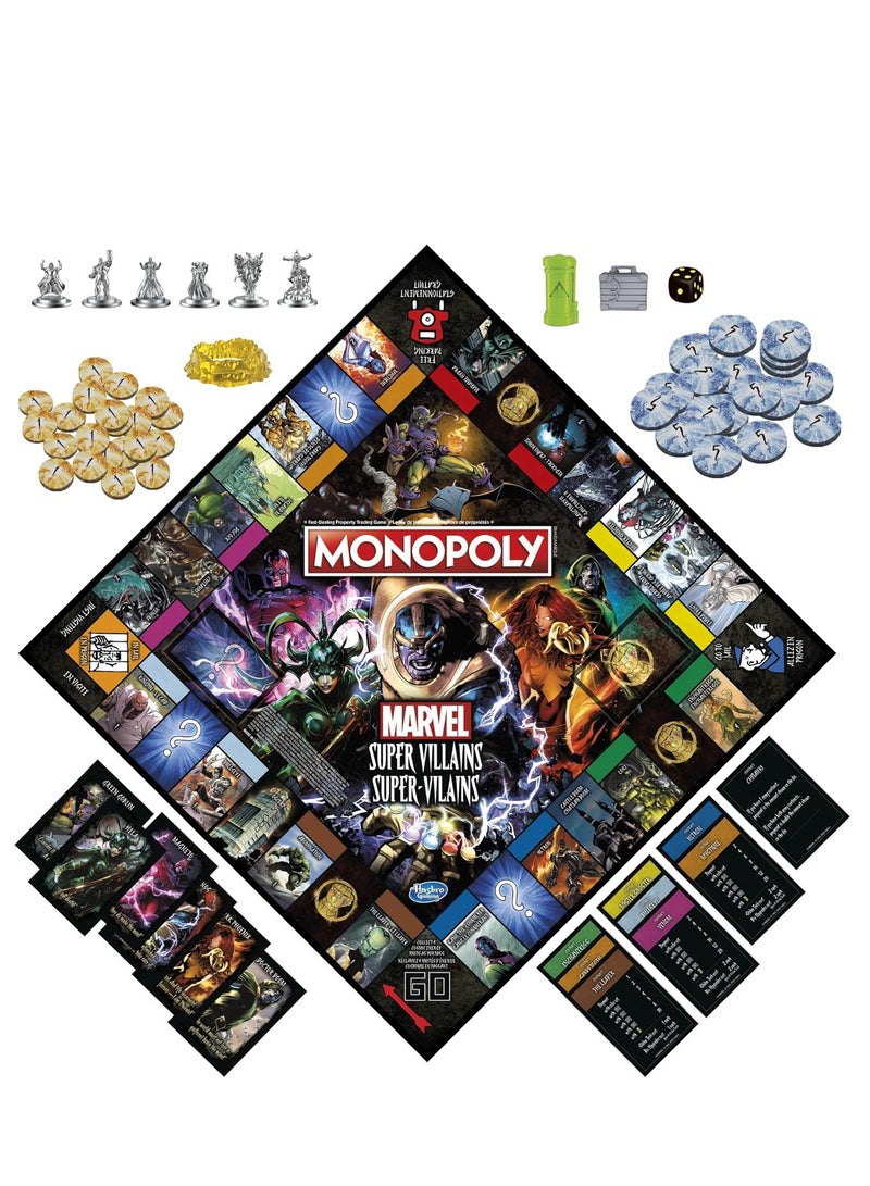 Monopoly: Marvel Super Villains Edition – Board Game for 2-6 Players, Ages 8+, Strategy & Adventure Fun with Marvel Characters, Ideal for Family Game Night & Marvel Fans - Image 4