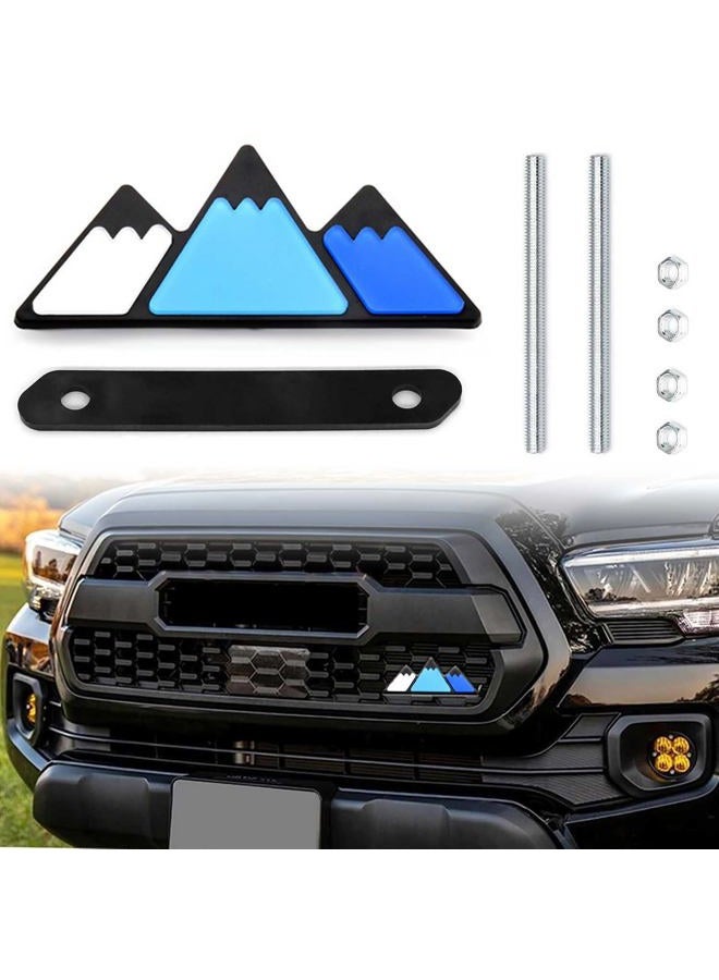 zougon Tri-Color Grille Badge Emblem Decoration Accessories Car Truck Label Fit for Tacoma 4Runner Tundra Sequoia Rav4 Highlander - Image 1