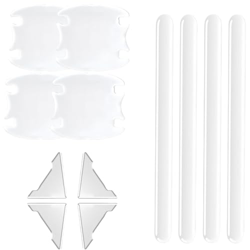 Xfopz 12 Pack Waterproof Car Door Handle Scratch Protector, Anti-Collision Car Bumper Strip Side Door Edge Guards Protector, Door Corner Guards - Image 1